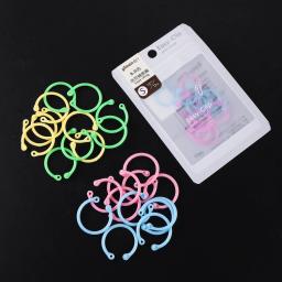 Multi-Color Plástico Folhas Soltas Anéis, Binder Anéis para Scrapbook Notebook Chaveiro, flexível Escritório Livro Álbuns, 12 pcs por Saco - Image 3
