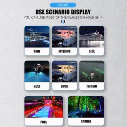 Luz de navegação subaquática para o barco, lâmpada de âncora popa, luzes de sinalização de barco marinho, 42 LED, 5 "Yacht, 2pcs - Image 6