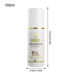 Auxílio curativo para cães e gatos, Spray para feridas, Reparação da pele, Spray anti coceira, Suprimentos de saúde, 100ml - Image 6