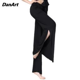 Roupas de prática do ventre dança moderna calças divididas yoga esporte calças macias senhoras dança treinamento terno adultos ginásio feminino - Image 4