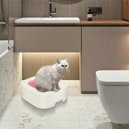 2023 Novo Treinador de Banheiro de Gato, Caixa de Maca de Gato Reutilizável Pode Ser Com Água Ou Maca de Gato Ensinando Gatos a Usar Ferramentas de Banheiro - Image 3