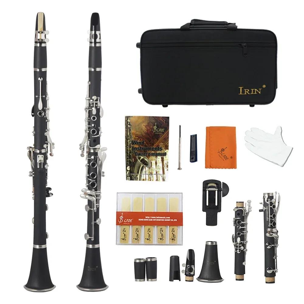 Slade clarinete 17 teclas bb b tom plano instrumento de sopro profissional clarinete baquelite com caixa peças de instrumento musical - Image 1