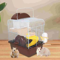 Gaiola De Coelho Multifuncional Portátil Para Pequenos Animais De Estimação, Roedor, Gaiola De Hamster, Dupla Camada, Villa Prática, Pequenos Animais De Estimação, 1Pc - Image 3