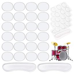 Silicone tambor amortecedores para bateria, tambor amortecedor silenciadores, tambor mudo almofadas, controle de tom, 3 cores, 28pcs - Image 2