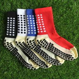 Meias de futebol para esportes respiráveis para crianças, meias de futebol antiderrapante de silicone, aperto quadrado, 3 pares, 34-39 - Image 4