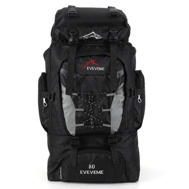 Mochila Grande de 80L para Acampamento e Caminhadas - Bolsa Esportiva unissex para Escalada e Montanhismo
