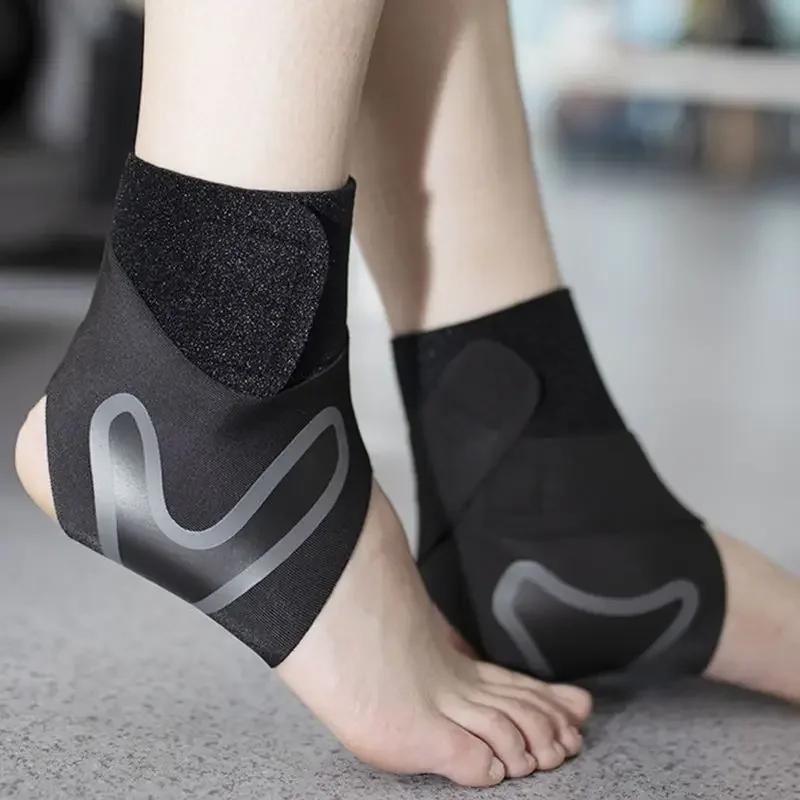 Protetores de tornozelo respirável para esportes, ajustável, compressão mangas de tornozelo, corrida, futebol, basquete, 1 par - Image 1