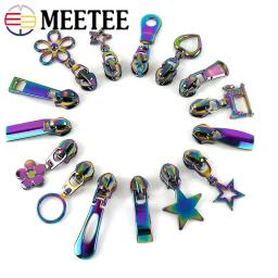 Arco-íris Zipper Slider Cabeça, Nylon Zippers Tape, Zip Extrator Decorativo, Bagagem Casaco Sapatos, Kit de Reparação de Costura Acessórios, 5Pcs, 5Pcs - Image 1