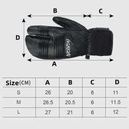 Luvas duráveis de três dedos para homens e mulheres, pele de carneiro espessa, à prova de vento, impermeável, ciclismo, inverno - Image 4