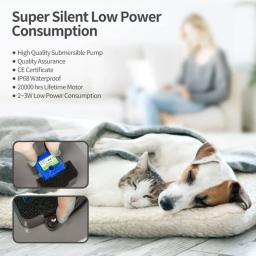 Fonte de água automática para gatos e cães, Bomba inteligente, Indicador LED, Pet bebedouro, Dispenser de água para cães - Image 2