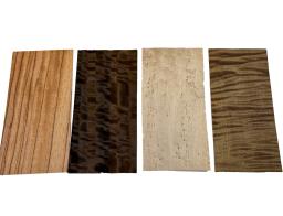 Misturado Fumado Eucalyptus Maple Madeira Folheado Pack, Marqueteria Inlay, Material de Arte, 20x10cm, T:0.4-0.5mm, 4 Pcs - Image 3