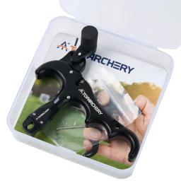 Toparchery-Liga de Alumínio Bow Release, 360 Ajustável, Quatro Dedo Composto, Tiro e Caça Assistência, Três Cores - Image 5