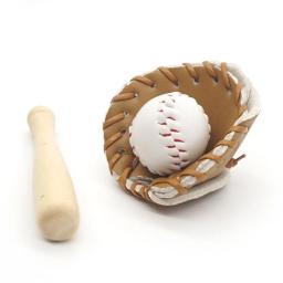 Mini softball beisebol com bastão e luva para acessórios estúdio, meninos, meninas, adereços P31B - Image 3