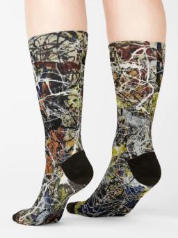Meias Jackson Pollock, Masculina e Feminina, Rúgbi Fashion, Caminhada, Número 17a, Novo - Image 4