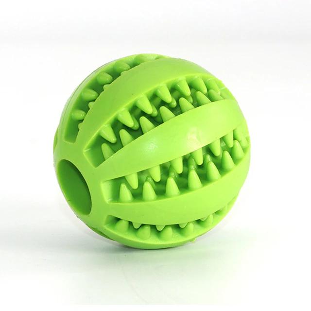 Brinquedo Interativo para Cachorros: Bola de Silicone Resistente com Função de Limpeza Dental para Animais Pequenos - Disponível em 5/6/7 cm