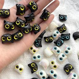 Contas de acrílico gato para fazer jóias, coruja de olhos grandes, colar e pulseira artesanal, suprimentos DIY, bonito, 10pcs - Image 1