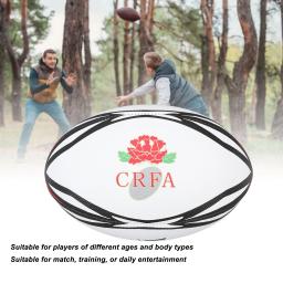 PVC Inflável Prática Bola para Jogo e Treinamento Diário, Bola De Rugby Branco, Número 9, Alta Elasticidade - Image 3