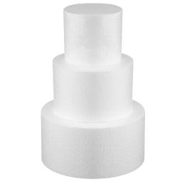 Modelo de espuma do bolo do falso do círculo, Bolos Espumas Decor Base, Círculo da bolha, Poliestireno, 3 Pcs - Image 1