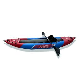 Solar Marine Inflável Caiaque de água branca, pesca individual, piso de alta pressão e EVA assentos acolchoados com alta volta Sup - Image 4