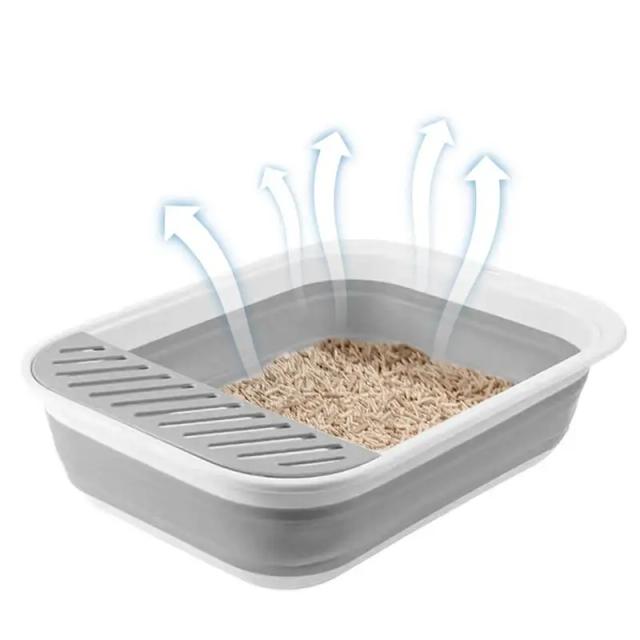 Caixa Dobrável Impermeável com Pedal para Viagem - Lixeira Portátil Segura para Animais e Pequenos Suprimentos