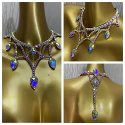 Decoração do pescoço para Dança Latina, Dança de Salão Acessório, DIY Matching Neck Band, 10pcs por lote - Image 1