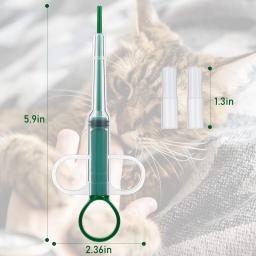 Pet Pill Plunger para cães e gatos pequenos, Seringa Pusher Gun, Dispenser Shooter, Soft Tip Tablet, Seringa Pusher, 3 pcs - Image 4