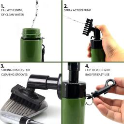 Escova profissional para limpeza de tacos de golfe, kit automático de limpeza de plástico para água, acessórios de golfe, limpador portátil de ranhuras - Image 5