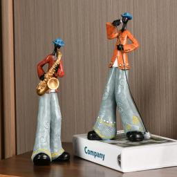 Instrumento Musical Resina Figura Ornamentos, Figurinhas para Decoração de Casa, Sala Acessórios - Image 3