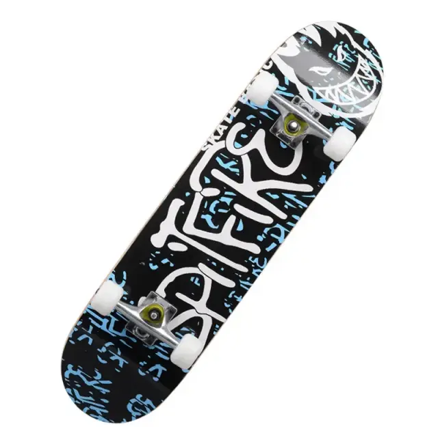 Longboard 31 Polegadas Completo para Meninos e Meninas Iniciantes com Pé Duplo e Design Atraente
