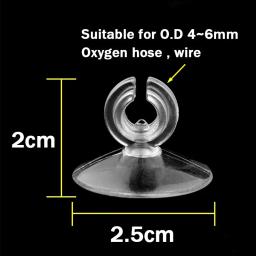 5pcs Aquário Otário Ventosa Para 4mm Air Line Pipe Tubo Fio Titular Usado Otário Para Superfície De Vidro Peixe Supples NOVO - Image 2