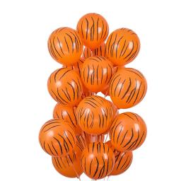 Animal impresso balões de látex para crianças, balões girafa, feliz aniversário decoração festa, chuveiro do bebê, selva safari suprimentos, 12 polegadas, 10 peças - Image 2