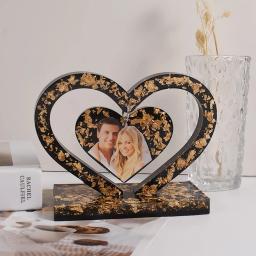 Forma do coração Resina Molde Photo Frame, Molde Imagem Silicone, Artesanato personalizado, Mesa Home Decor - Image 1