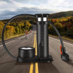 X-TIGER portátil bomba de bicicleta pedal de alta pressão bomba de pé ultra-leve liga de alumínio mtb bicicleta inflator de pneus acessórios - Image 2