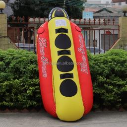 FDS-Tubo inflável de banana para adultos, pesado, 3 cavaleiros, tubo rebocável, barco para esportes aquáticos, novo - Image 3