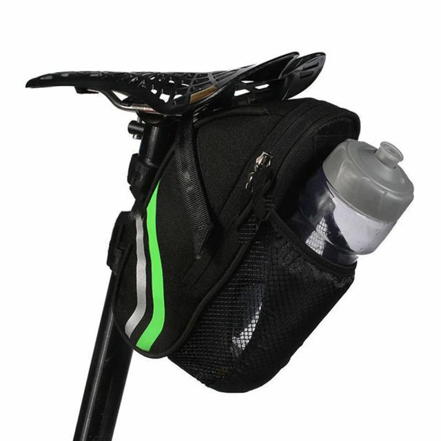 Saco de Selim Impermeável com Porta-Garrafa para Bicicleta - Acessório Ideal para Mountain e Road Bike
