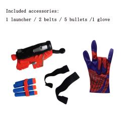 Novo para spiderman figura brinquedo crianças plástico cosplay luva lançador conjunto herói lançador brinquedo de pulso halloween brinquedos engraçados menino presente - Image 4