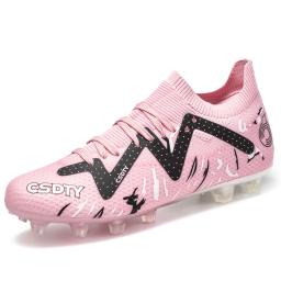 Sapatos de futebol com chuteiras para homens, sapatos de futebol profissional para meninos, tênis de treinamento ultraleves antiderrapantes, TF, FG, alta qualidade - Image 1