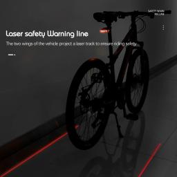 Impermeável bicicleta cauda luz, equitação noturna, segurança aviso lâmpada traseira, MTB bicicleta luzes traseiras, acessórios de ciclismo - Image 6