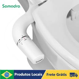 Bidê SAMODRA Ultra-Fino, Bidê Minimalista para Vaso Sanitário com Dupla Bocal (Lavagem Frontal e Traseira) Pressão de Água Ajustável, Attachment de Assento para Vaso Sanitário com Água Fresca, Fácil de Instalar. - Image 1