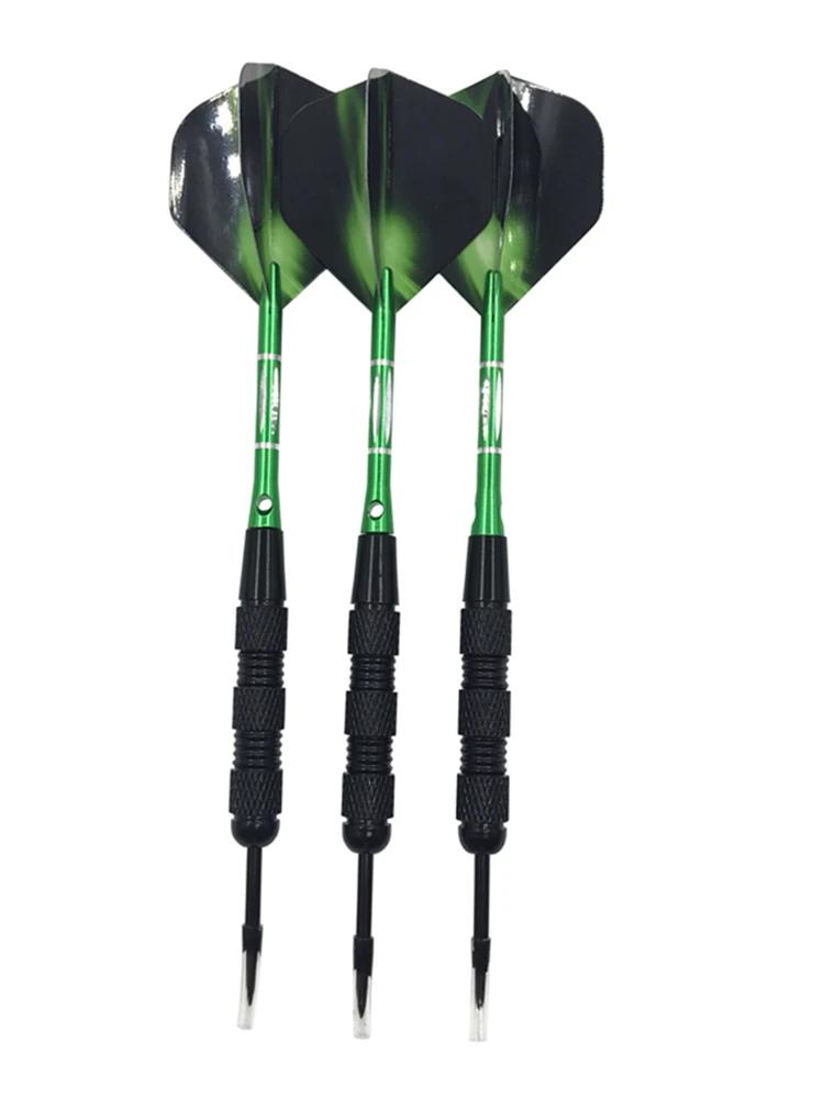 Novos Dardos de Alta qualidade 3 Pçs/set Aço Apontou Dardos Profissional 20g Indoor Sports Entretenimento Dart Verde Eixos Voo - Image 1