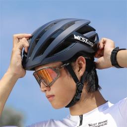 West biking masculino feminino leve capacete de ciclismo integrado aero corrida capacete da bicicleta estrada boné segurança mtb capacete esportivo - Image 3