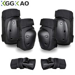 Joelho cotovelo almofadas para adultos e crianças, guardas, engrenagem protetora, skate, ciclismo, patinação, ciclismo, esportes ao ar livre, 6pcs - Image 1