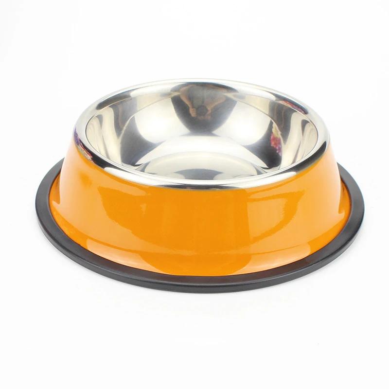 Tigela de cães e gatos de aço inoxidável, antiderrapante, comida, bebida, água, recipiente alimentar, prato, cachorro, alimentador de gatinhos, suprimentos para animais, 200-1600ml - Image 1