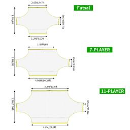 Rede do objetivo do tiro da prática do futebol, porta exterior portátil do objetivo, 5 pessoas, 7 pessoas, 11 pessoas, 1PC - Image 6