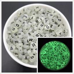 100 pçs/lote 7mm contas de letras luminosas forma oval acrílico espaçador contas para fazer jóias diy encantos pulseira colar acessórios - Image 4