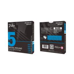 ZIKO-Hexagonal Steel Core Bass Guitar Strings, Nickel Wound Bass Guitar Strings, peças de guitarra e acessórios, DN-045125, 5 cordas - Image 2