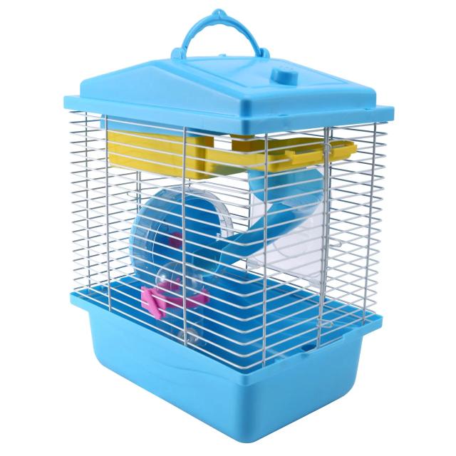 Casa Transparente de Duas Camadas para Hamsters Dourados com Clarabóia