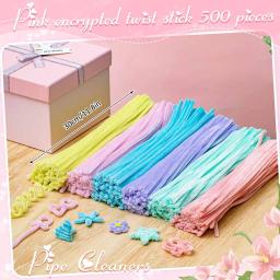 Chenille Hastes, Suprimentos Artesanais, Massa para DIY Arte e Artesanato Projetos, Presente Criativo, 12 em, 500 PCs, 600 PCs - Image 5