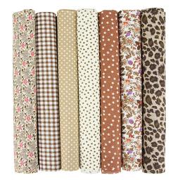 Tecidos de algodão estampados, 7 peças de tecidos em cores mistas, para costura, patchwork, bordado, faça você mesmo, acessórios artesanais - Image 5