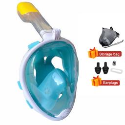 Máscara de mergulho profissional, snorkel facial completo, óculos anti-nevoeiro, equipamento de natação subaquática, crianças e adultos - Image 6